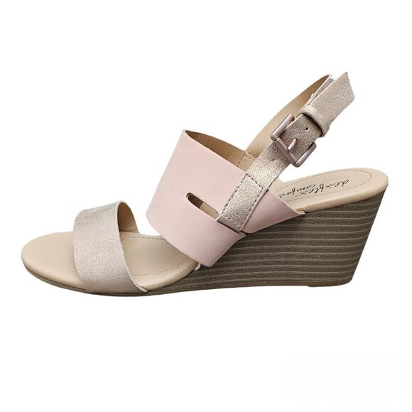 dexflex comfort Shoes - Dexflex Comfort Trance Blush Wedge Slingback Sandal